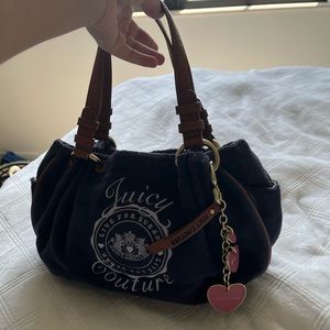 Juicy couture navy blue terry purse